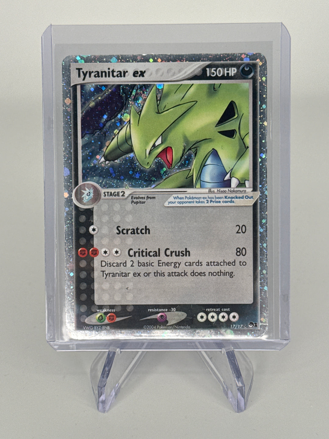 Pokemon TCG 2004 Tyranitar ex POP Series 1 Holo, 17/17