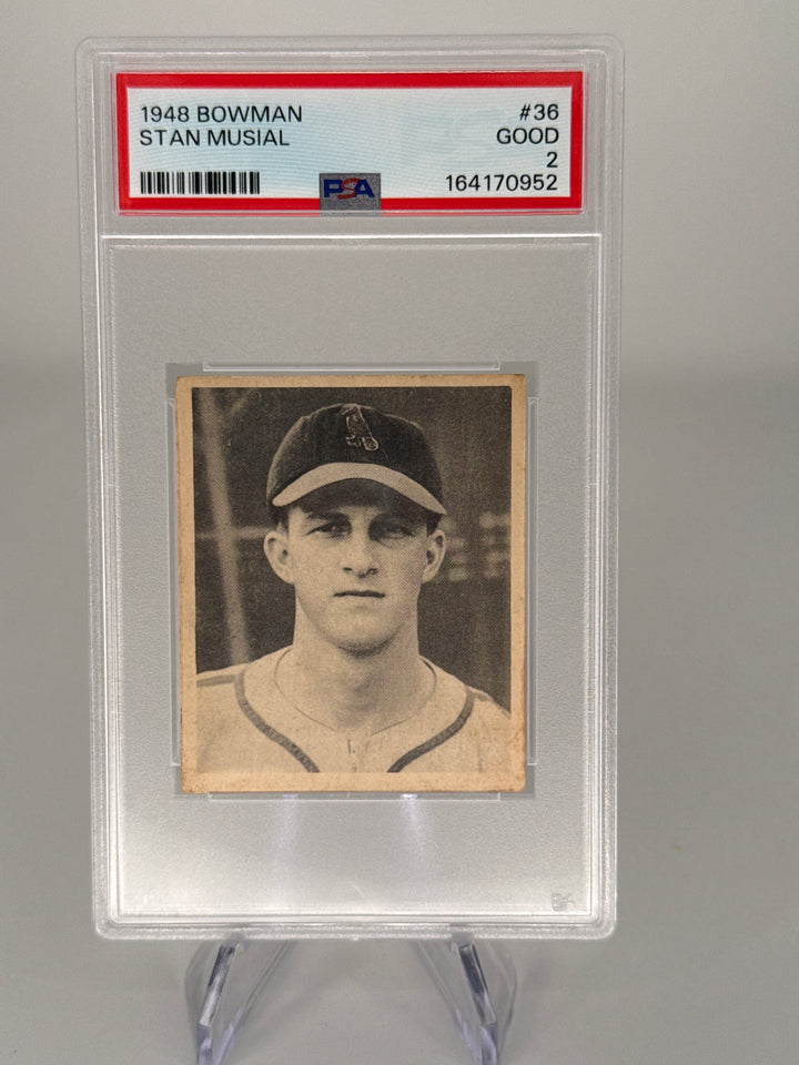 Stan Musial 1948 Bowman Rookie, PSA 2