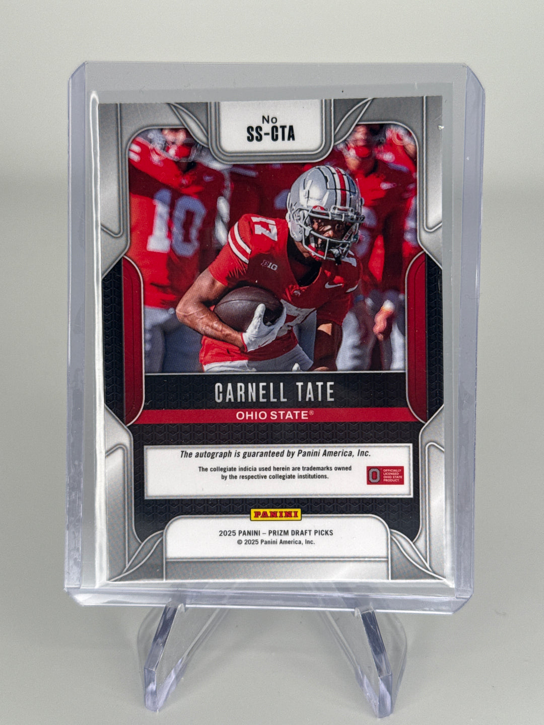Carnell Tate 2025 Panini Prizm Draft Picks Sensational Signatures Rated Prospect Auto