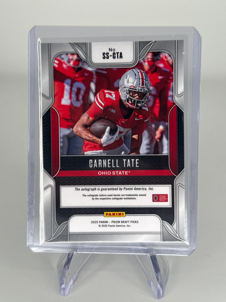 Carnell Tate 2025 Panini Prizm Draft Picks Sensational Signatures Rated Prospect Auto