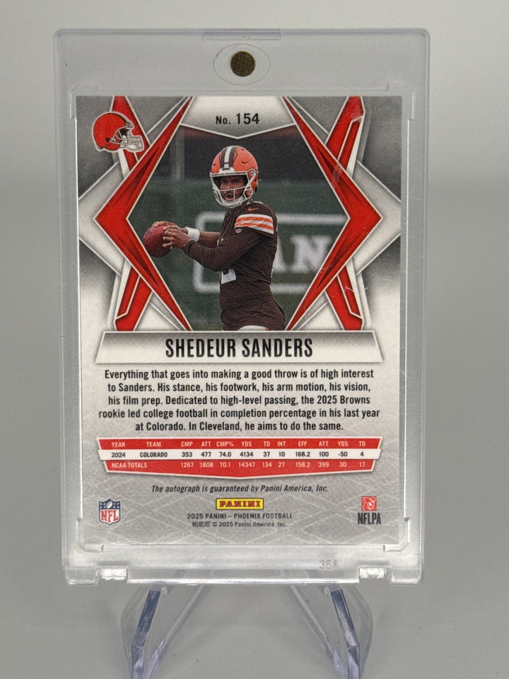 Shedeur Sanders 2025 Panini Phoenix Rookie Auto