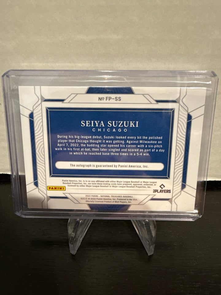 Seiya Suzuki 2022 Panini National Treasures Field Pass Rookie Auto, 03/25