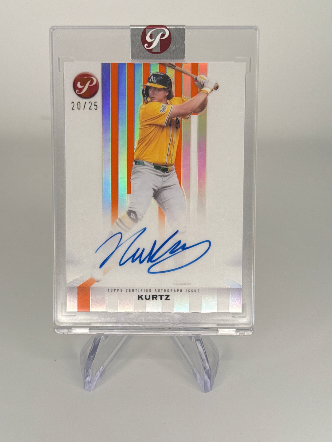 Nick Kurtz 2026 Topps Pristine Spotless Signatures Orange Auto, 20/25