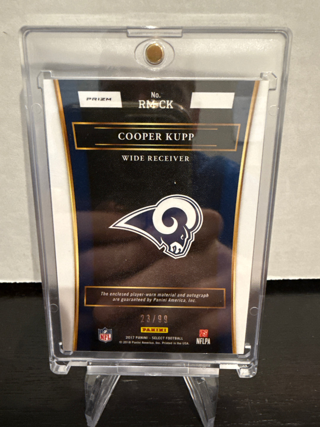 Cooper Kupp 2017 Panini Select Rookie Patch Auto Silver, 23/99