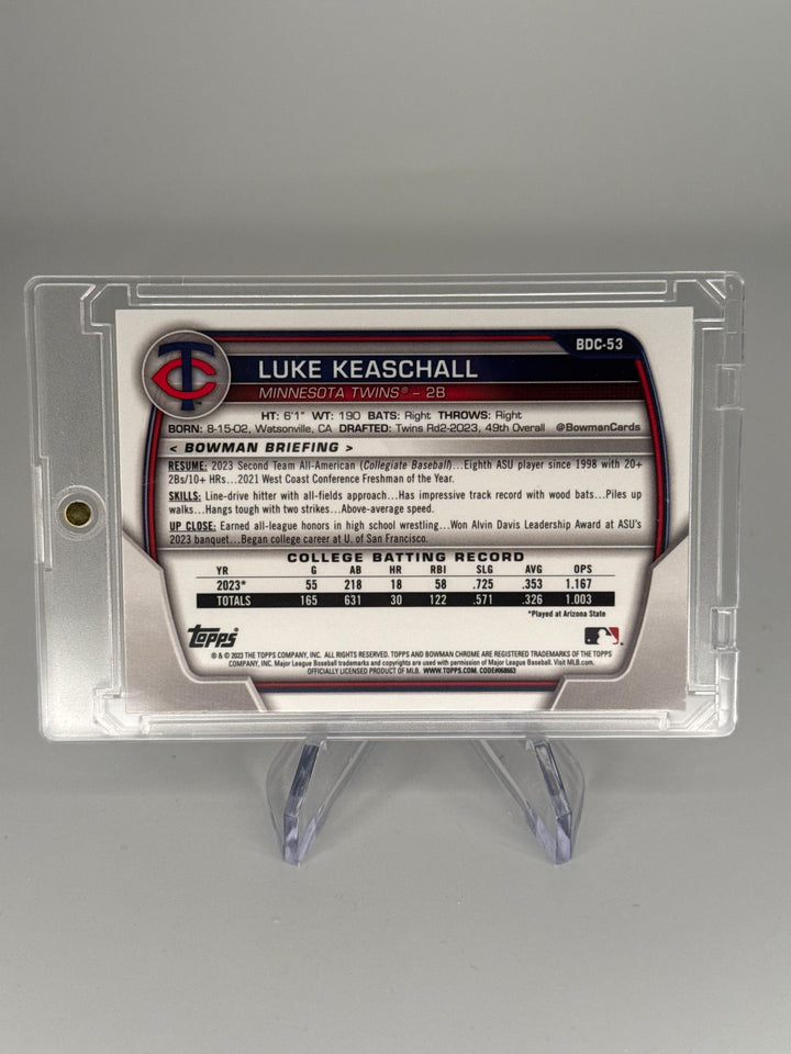Luke Keaschall 2023 Bowman Chrome 1st Bowman Blue Refractor, 082/150