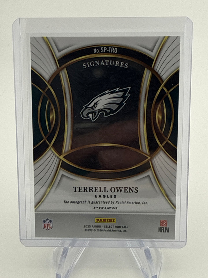 Terrell Ownes 2025 Panini Select Silver Auto