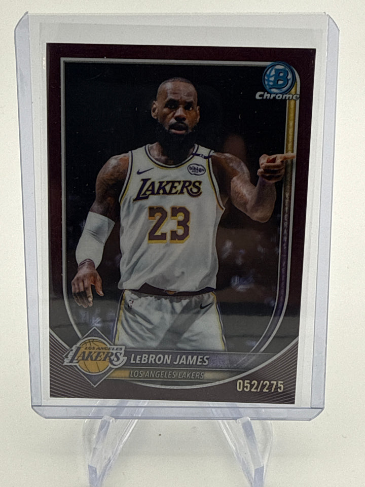 Lebron James 2025 Bowman Chrome Magenta Refractor, 052/275