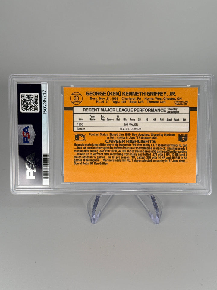 Ken Griffey Jr 1989 Donruss Rated Rookie, PSA 9 Mint