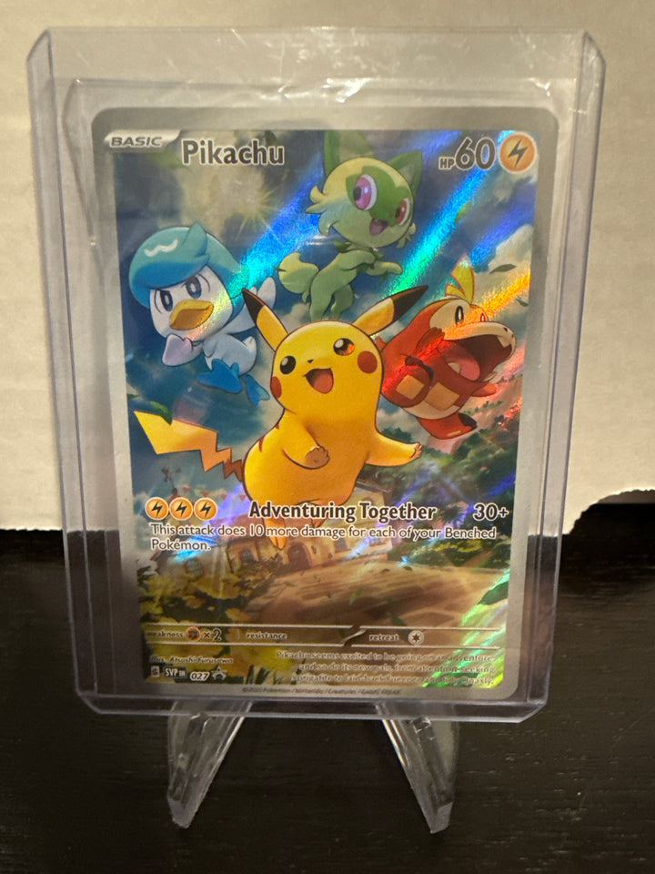 Pokemon TCG 2023 Pikachu Paldea Evolved Black Star Promo, 027