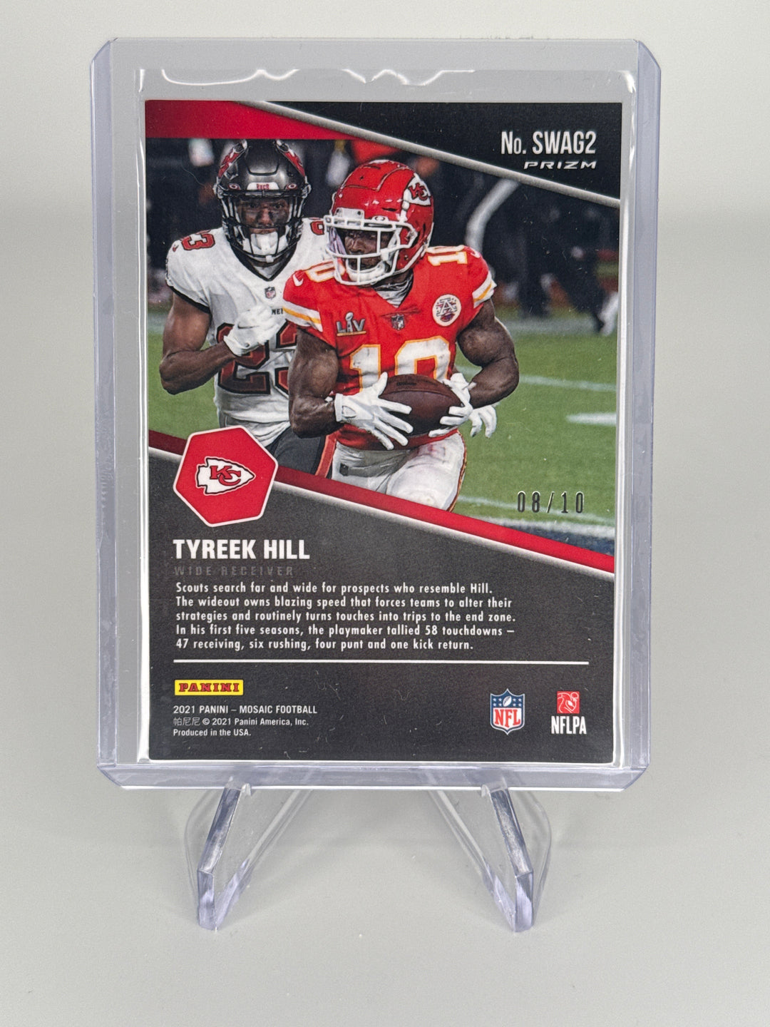 Tyreek Hill 2021 Panini Mosaic Swagger Gold Mosaic, 08/10
