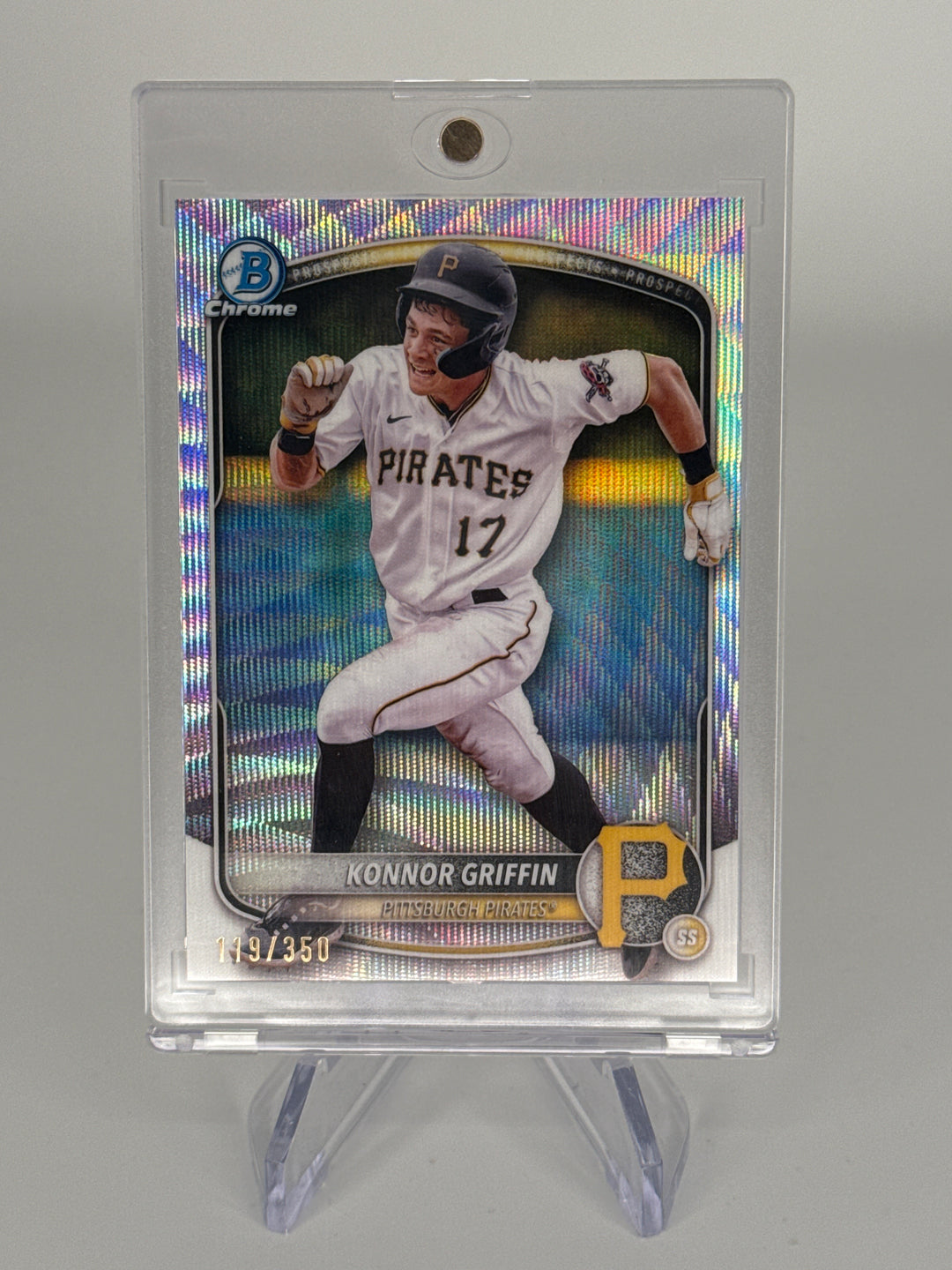 Konnor Griffin 2025 Bowman Chrome Silver Wave Refractor, 119/350
