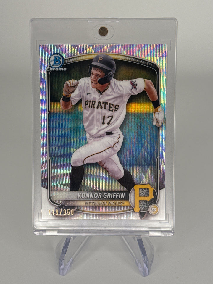Konnor Griffin 2025 Bowman Chrome Silver Wave Refractor, 119/350