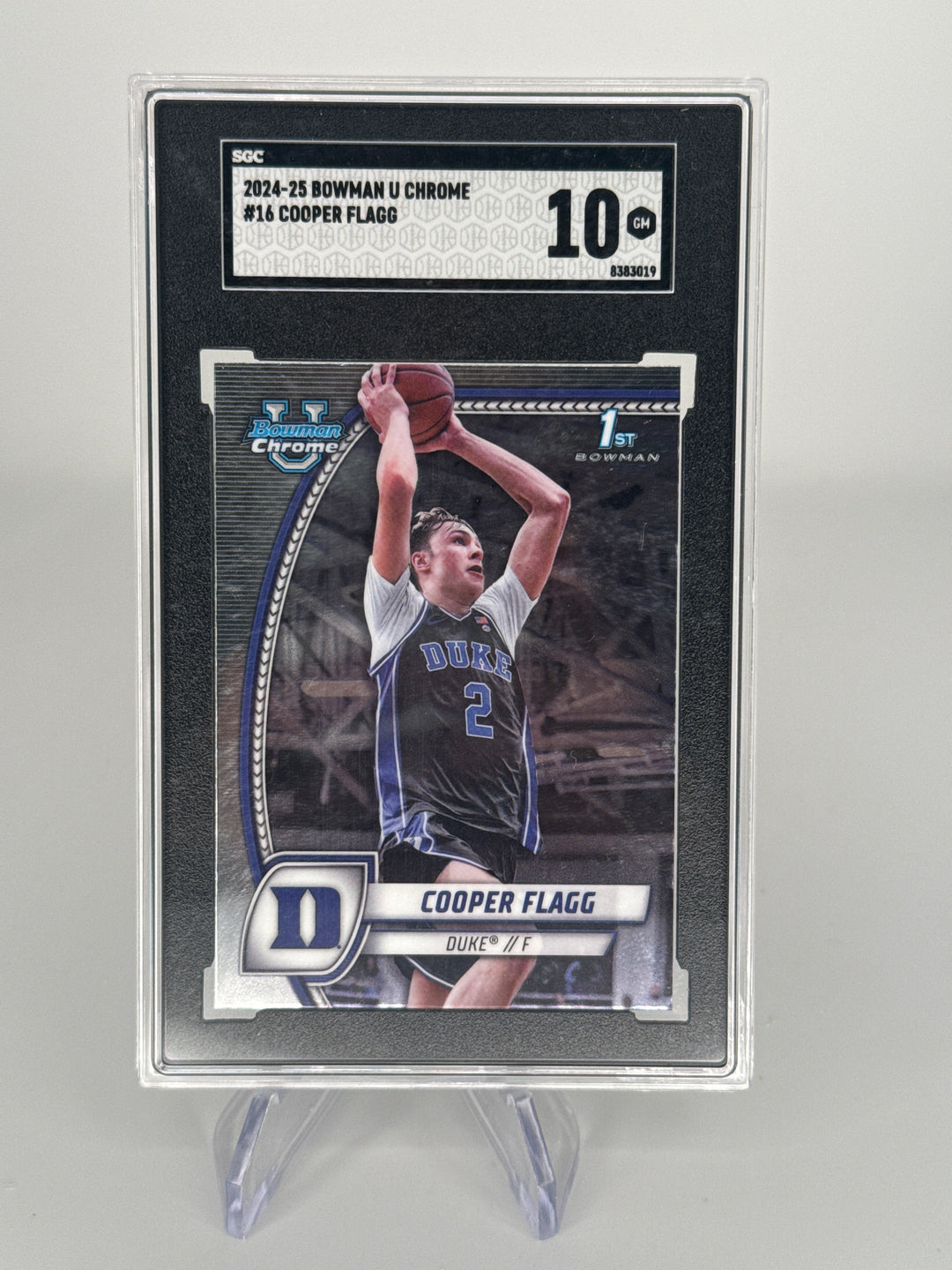 Cooper Flagg 2024 Bowman Chrome University 1st Bowman, SGC 10 Gem Mint