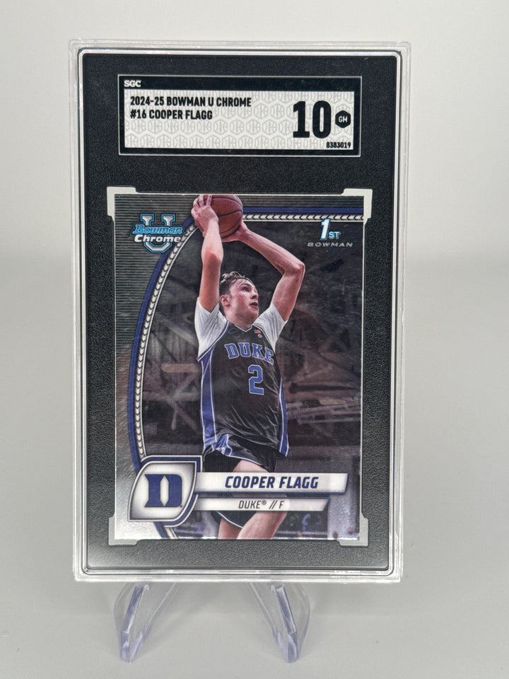 Cooper Flagg 2024 Bowman Chrome University 1st Bowman, SGC 10 Gem Mint