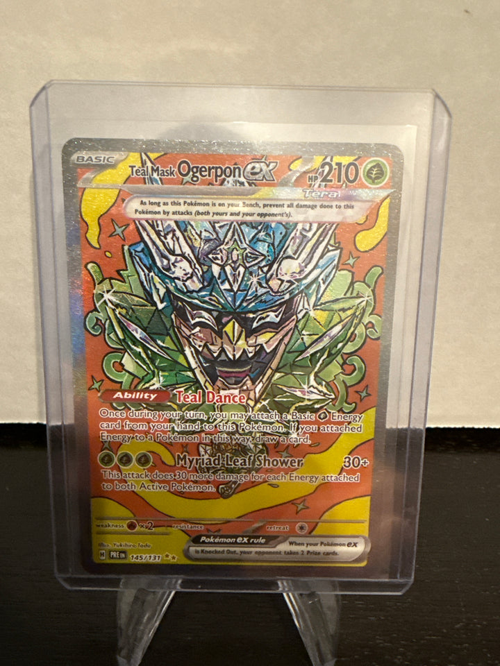 Pokemon TCG 2024 Teal Mask Ogerpon EX Twilight Masquerade Illustration Rare, 145/131