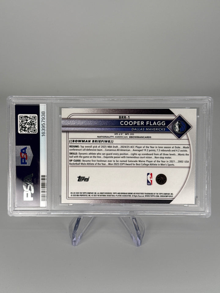 Cooper Flagg 2025 Bowman Chrome Red Variation Rookie, PSA 9 Mint