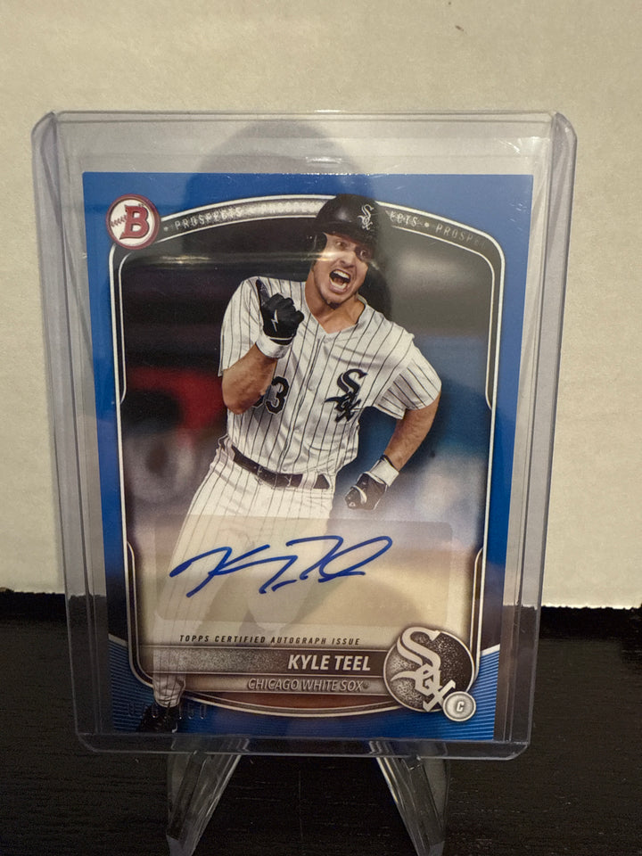 Kyle Teel 2025 Bowman Prospect Auto Blue, 076/150