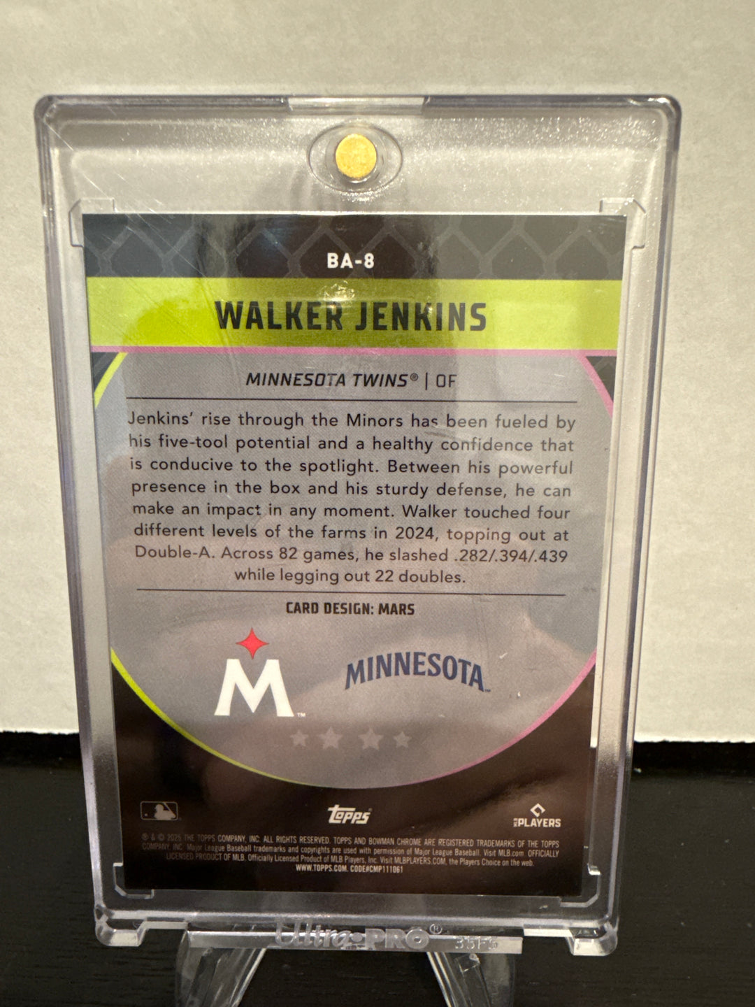 Walker Jenkins 2025 Bowman Chrome Ascensions SSP Case Hit