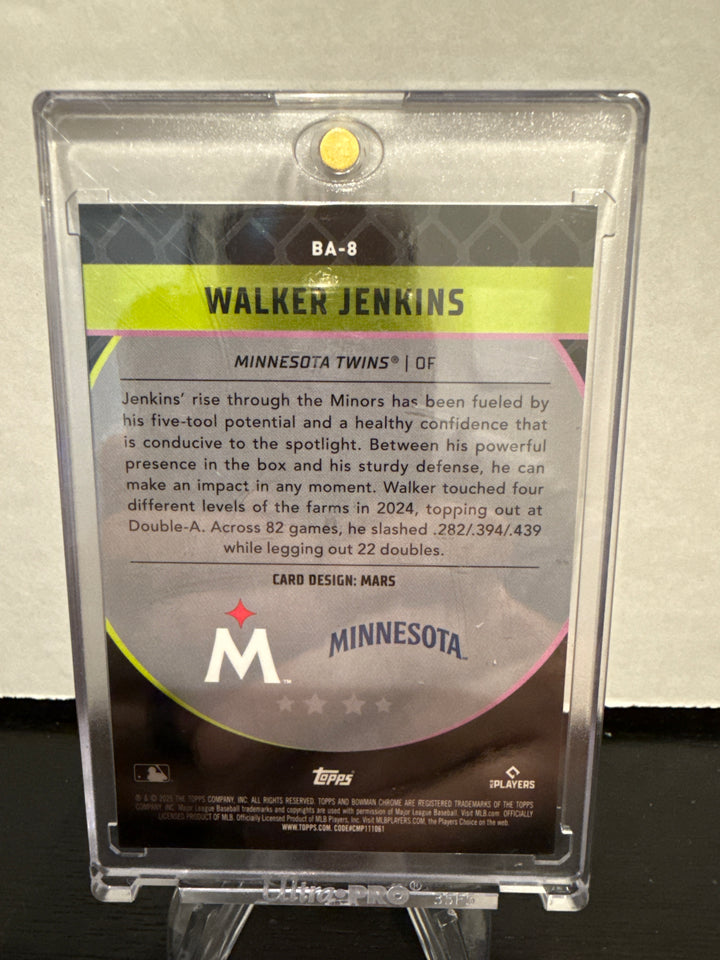 Walker Jenkins 2025 Bowman Chrome Ascensions SSP Case Hit