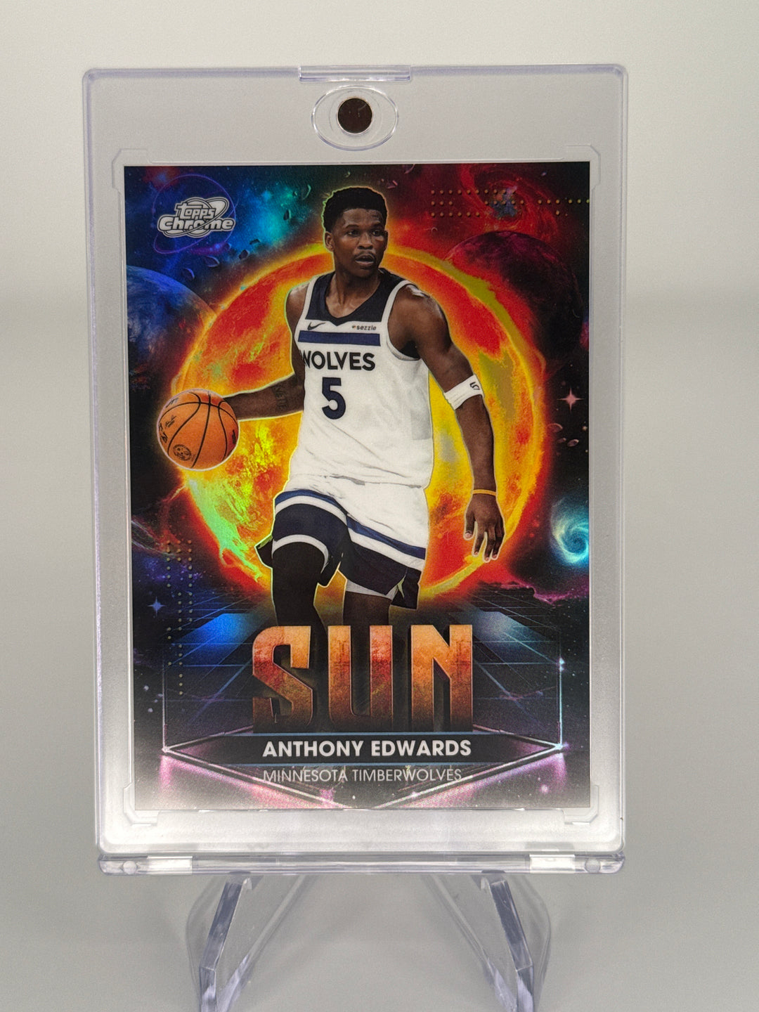 Anthony Edwards 2026 Topps Chrome Cosmic Planetary Pursuit Sun SSP Case Hit