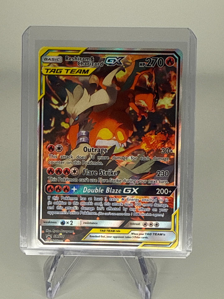 Pokemon TCG 2019 Reshiram & Charizard GX Black Star Promo, SM201