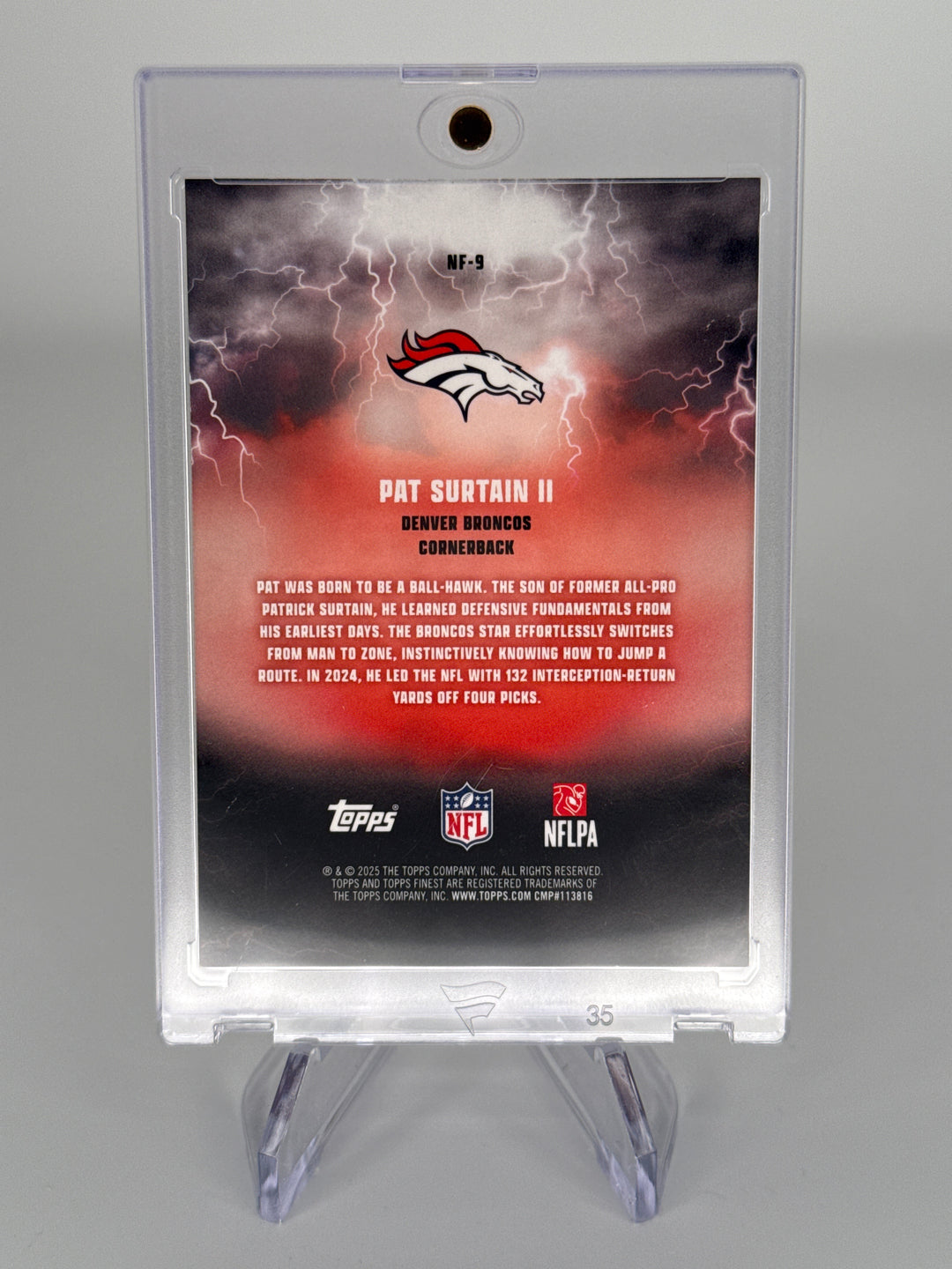 Pat Surtain 2025 Topps Finest Nightmare Fuel SSP Case Hit
