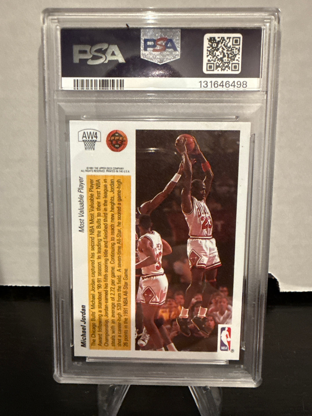 Michael Jordan 1991 Upper Deck Award Winner Holograms, PSA 8