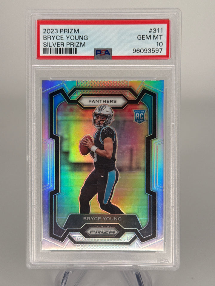 Bryce Young 2023 Panini Prizm Silver Prizm Rookie, PSA 10 Gem Mint