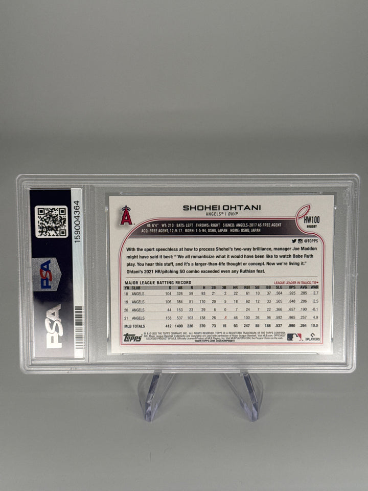 Shohei Ohtani 2022 Topps Holiday SP, PSA 10 Gem Mint