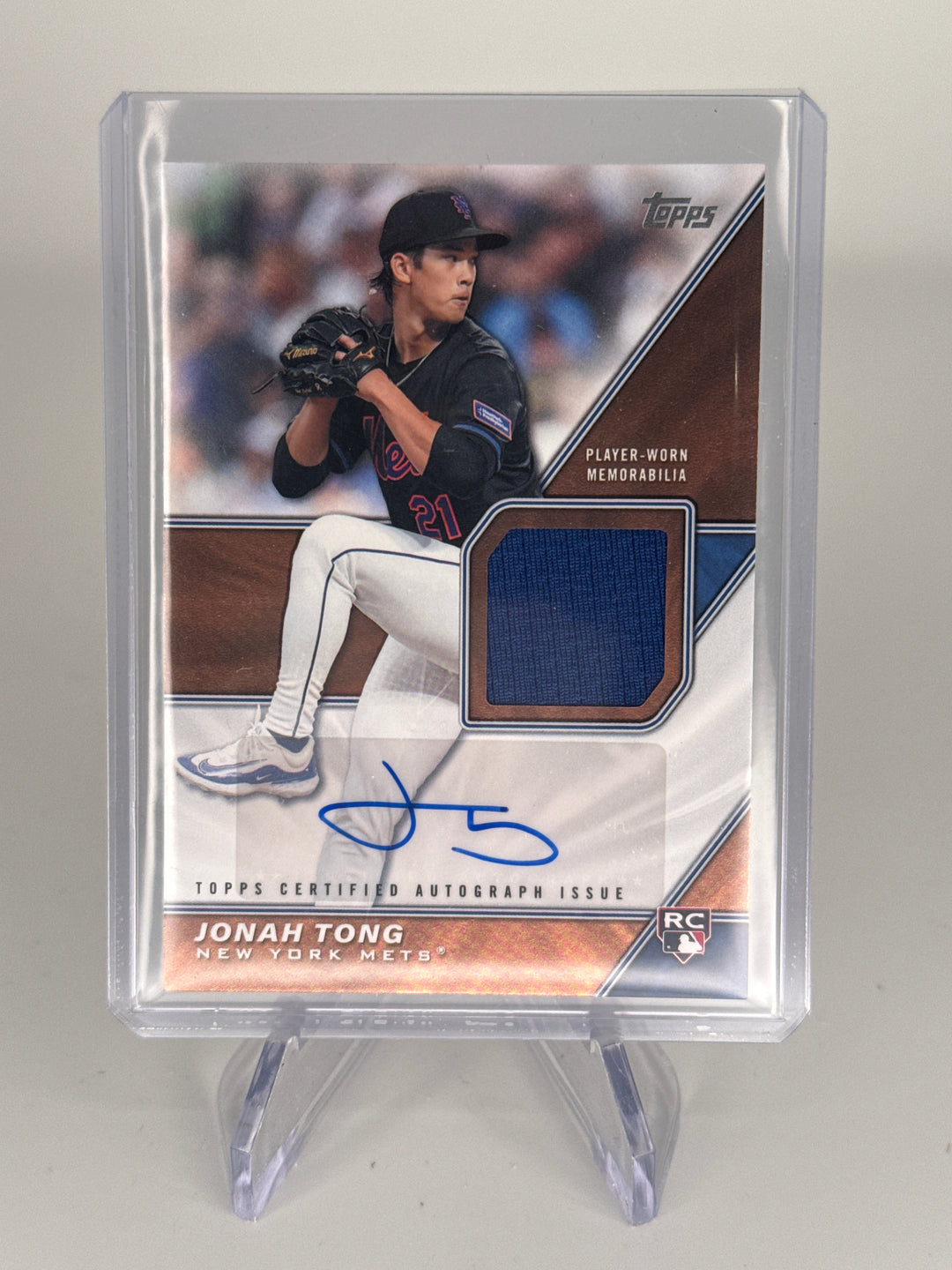 Jonah Tong 2026 Topps Major League Material Rookie Auto, 47/99