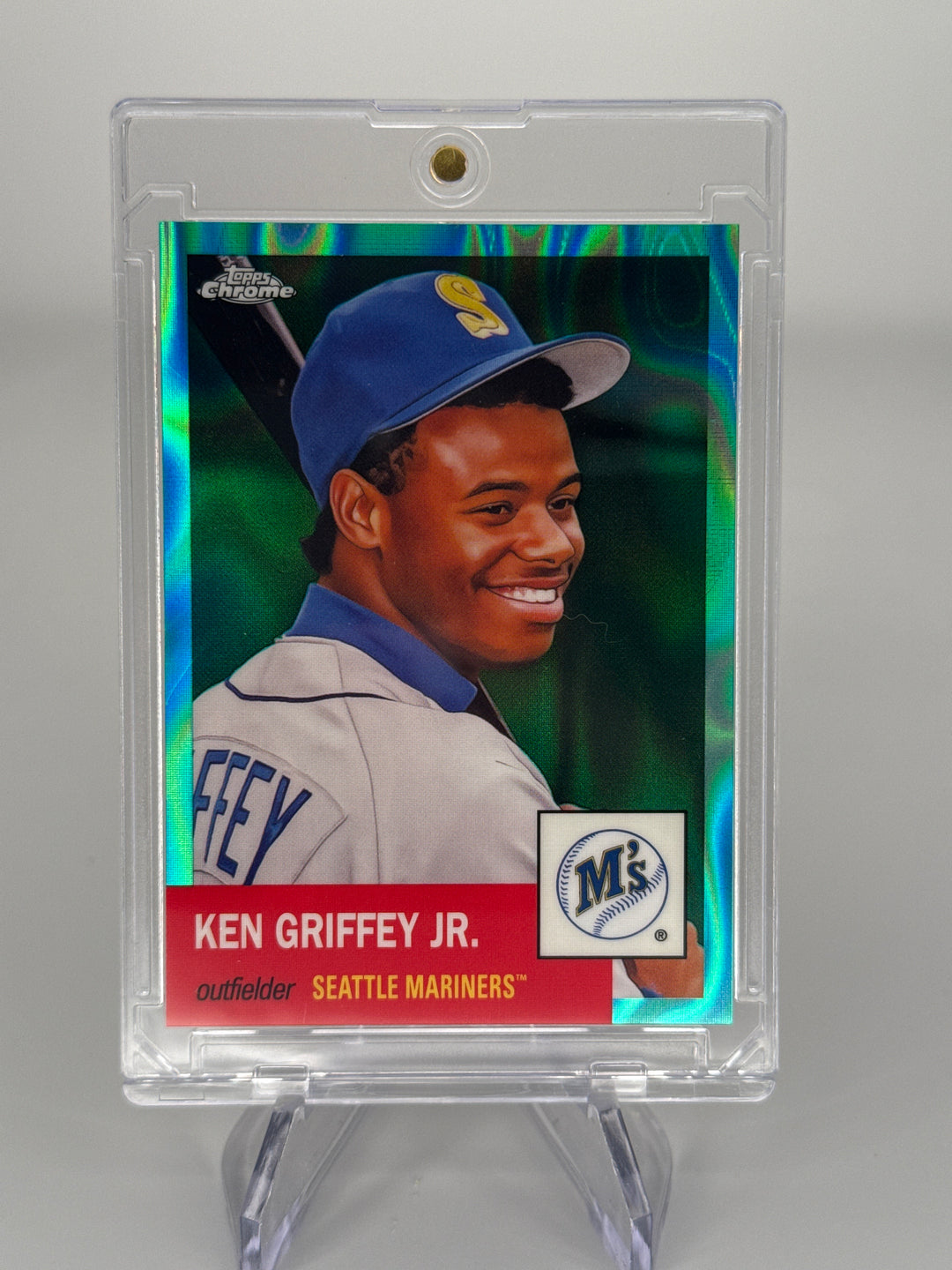Ken Griffey Jr. 2022 Topps Chrome Platinum Aqua Lava Refractor, 291/299