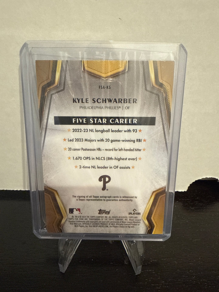 Kyle Schwarber 2024 Topps Five Star Auto