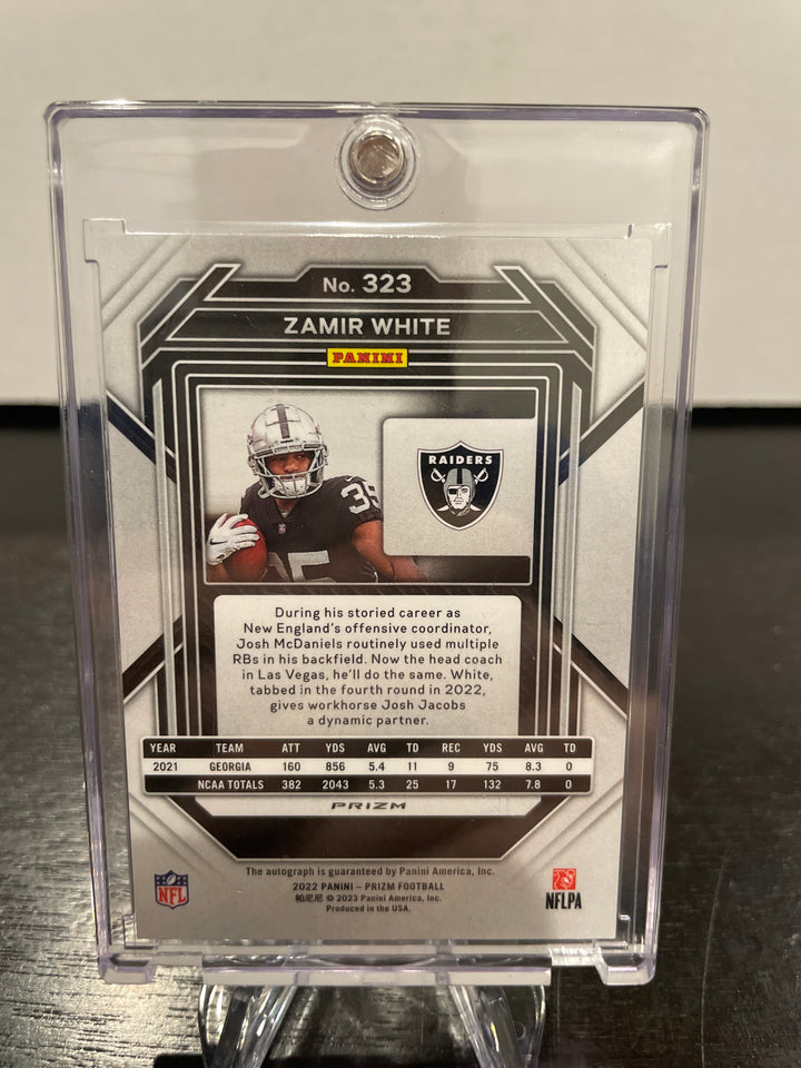 Zamir White 2022 Panini Prizm Silver Rookie Auto