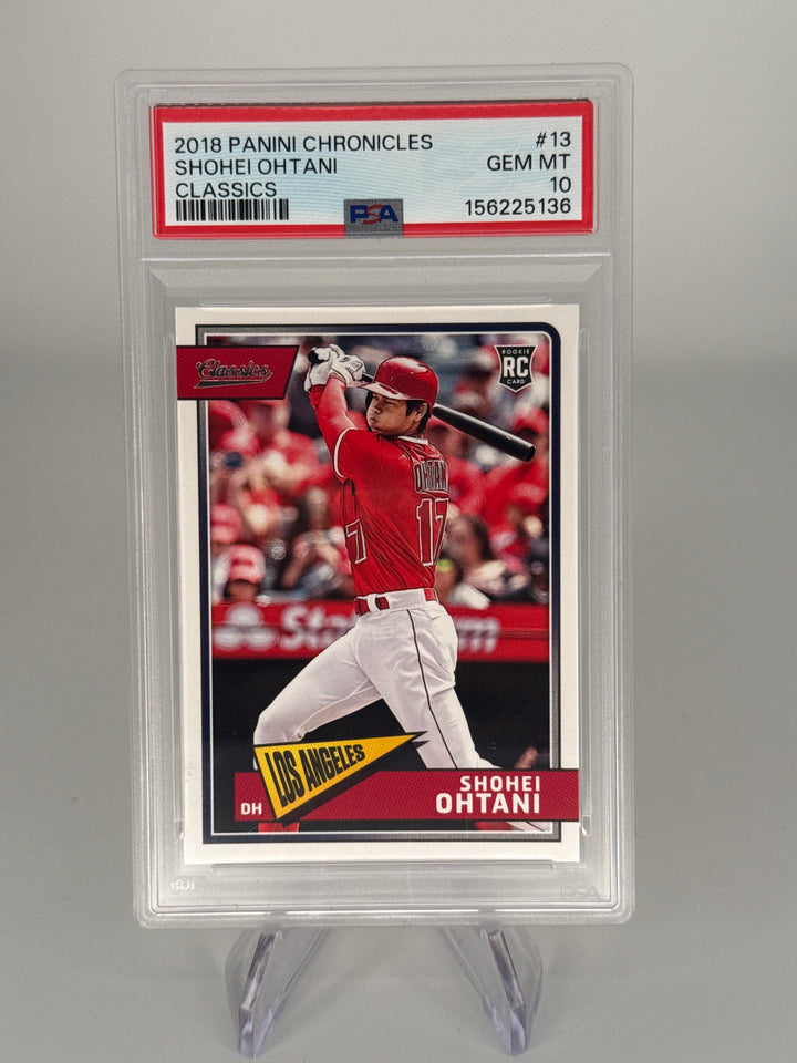 Shohei Ohtani 2018 Panini Chronicles Classics Rookie, PSA 10 Gem Mint