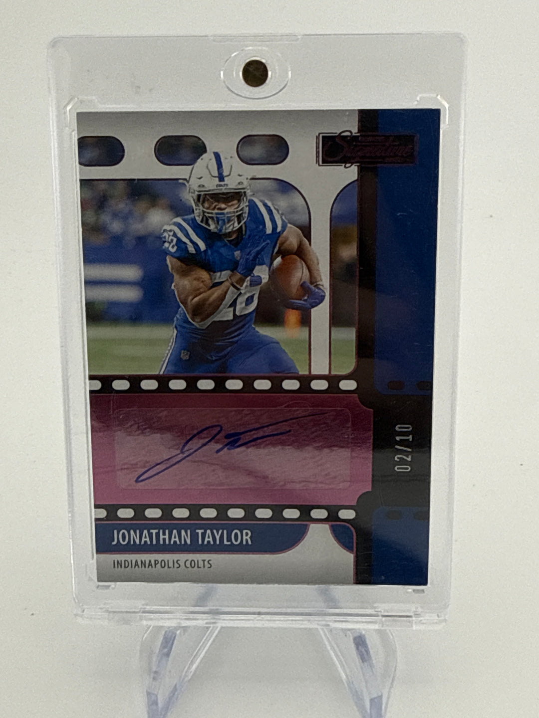 Jonathan Taylor 2021 Panini Chronicles Donruss Signature Series Auto, 02/10