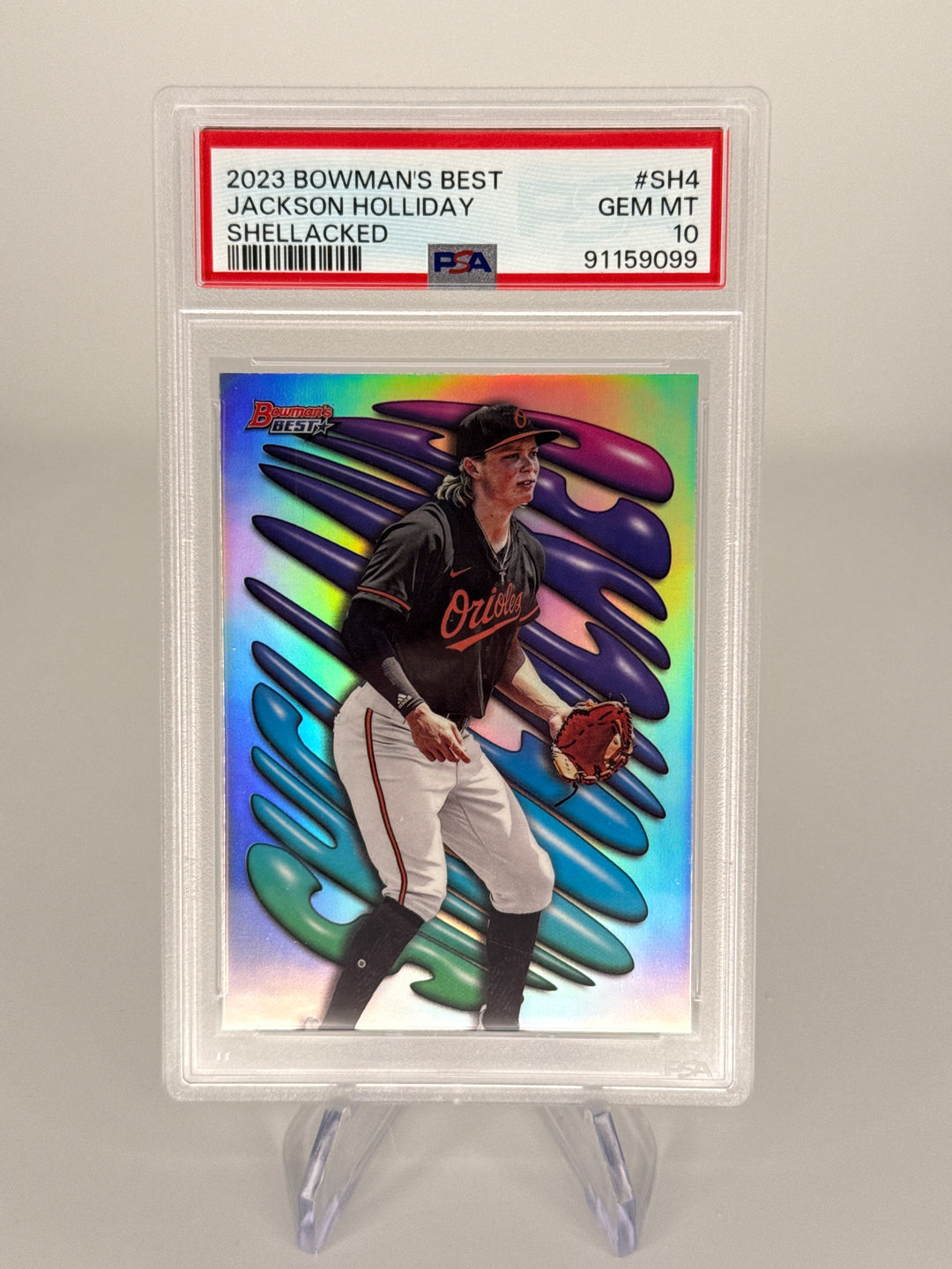 Jackson Holliday 2023 Bowman's Best Shellacked, PSA 10 Gem Mint