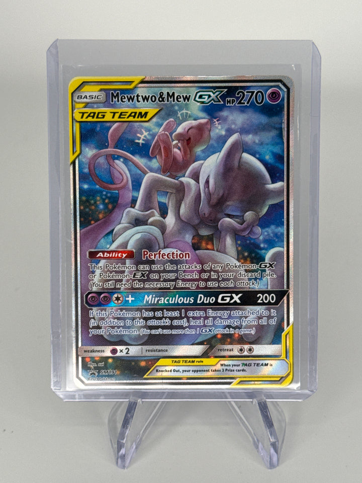 Pokemon TCG 2019 Mewtwo & Mew-GX SM Black Star Promo Holofoil, SM191