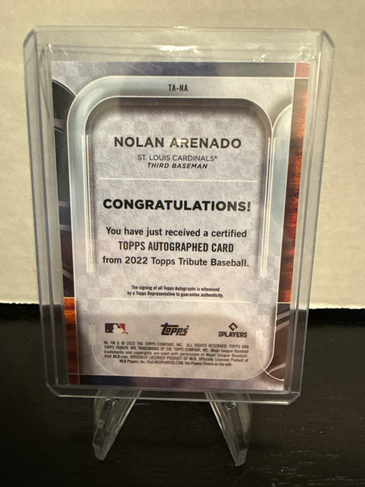 Nolan Arenado 2022 Topps Tribute Auto, 44/75