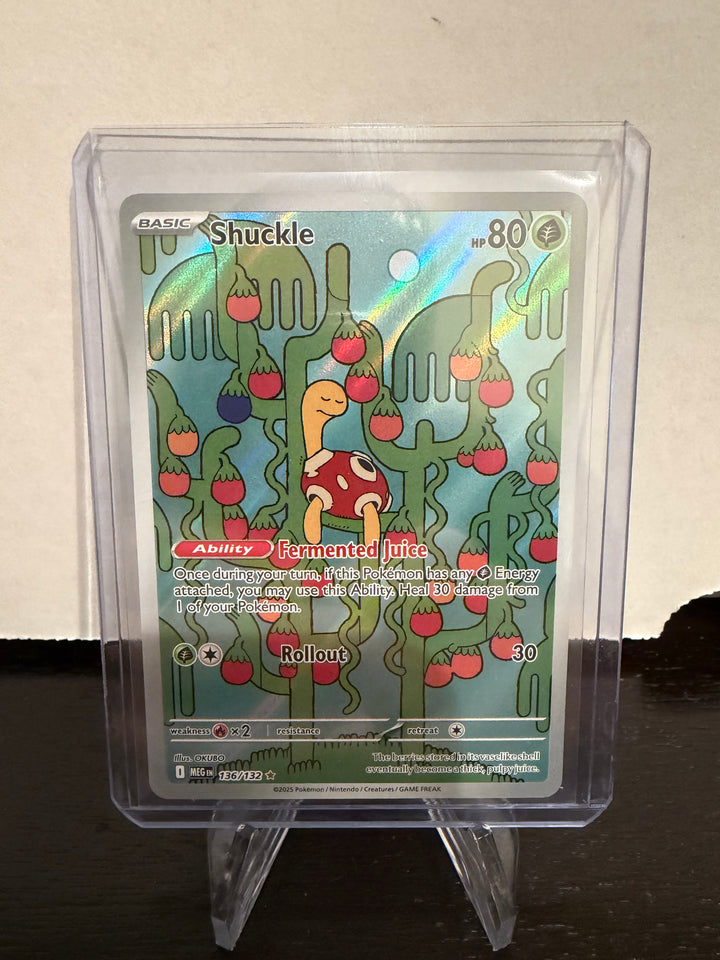 Pokemon TCG 2025 Shuckle Mega Evolutions Full Art Illustration Rare, 136/132