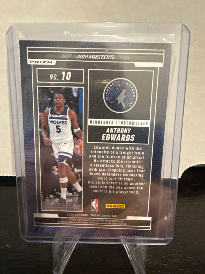 Anthony Edwards 2024-2025 Panini Mosaic Jam Masters Mosaic Ice, 101/125