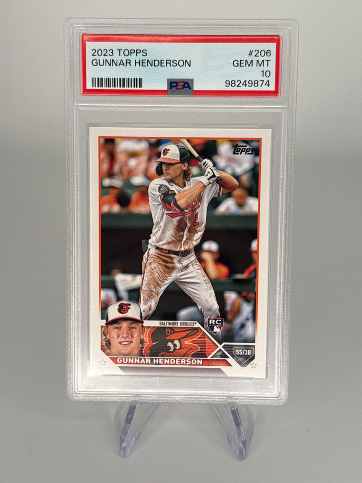 Gunnar Henderson 2023 Topps Rookie, PSA 10 Gem Mint