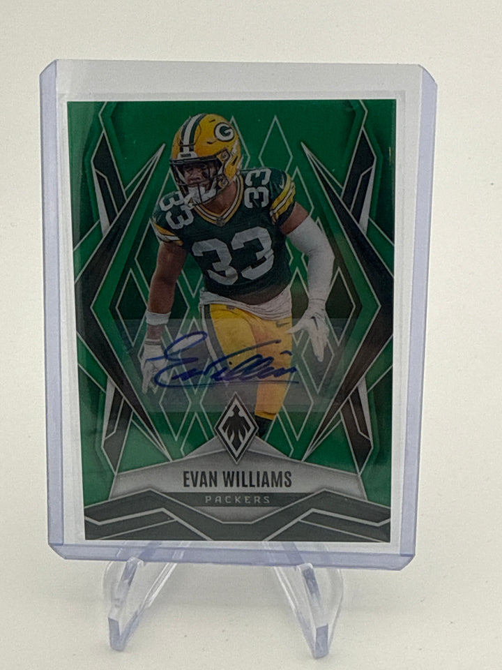 Evan Williams 2025 Panini Phoenix Green Rookie Auto, 23/25