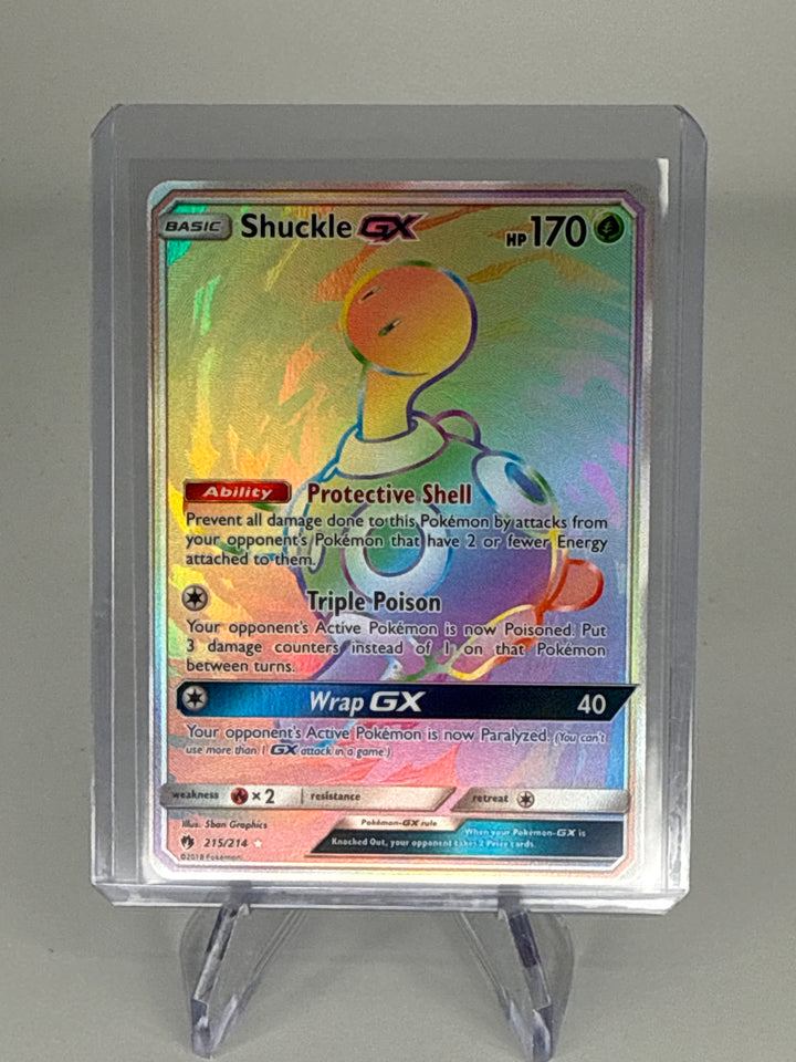 Pokemon TCG 2018 Shuckle GX Lost Thunder Sun & Moon Full Art, 215/214