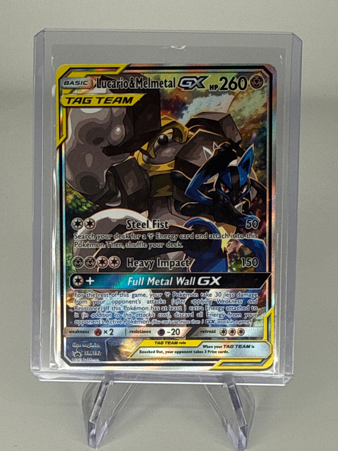 Pokemon TCG 2019 Lucario & Melmetal GX SM Black Star Promo, SM192