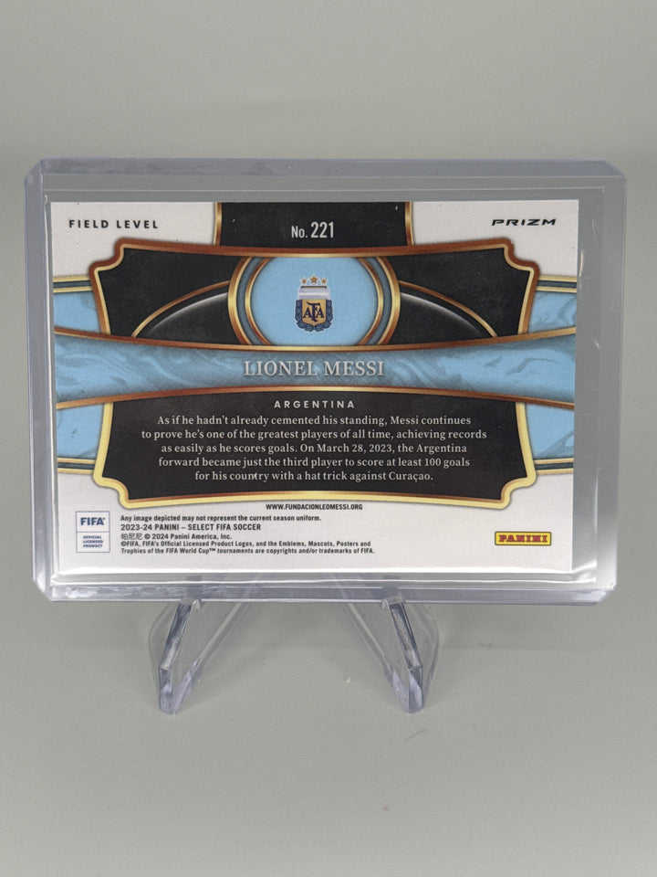 Lionel Messi 2023-2024 Panini Select Field Level Silver Prizm