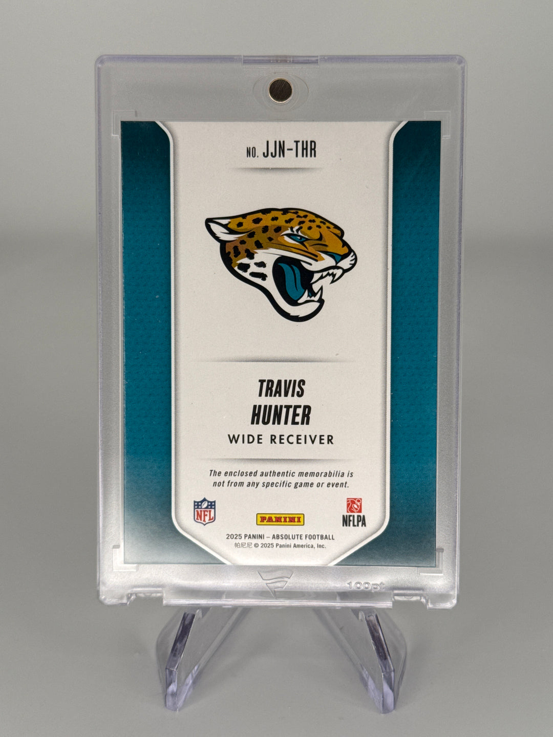 Travis Hunter 2025 Panini Absolute Jumbo Football Rookie Relic, 4/5