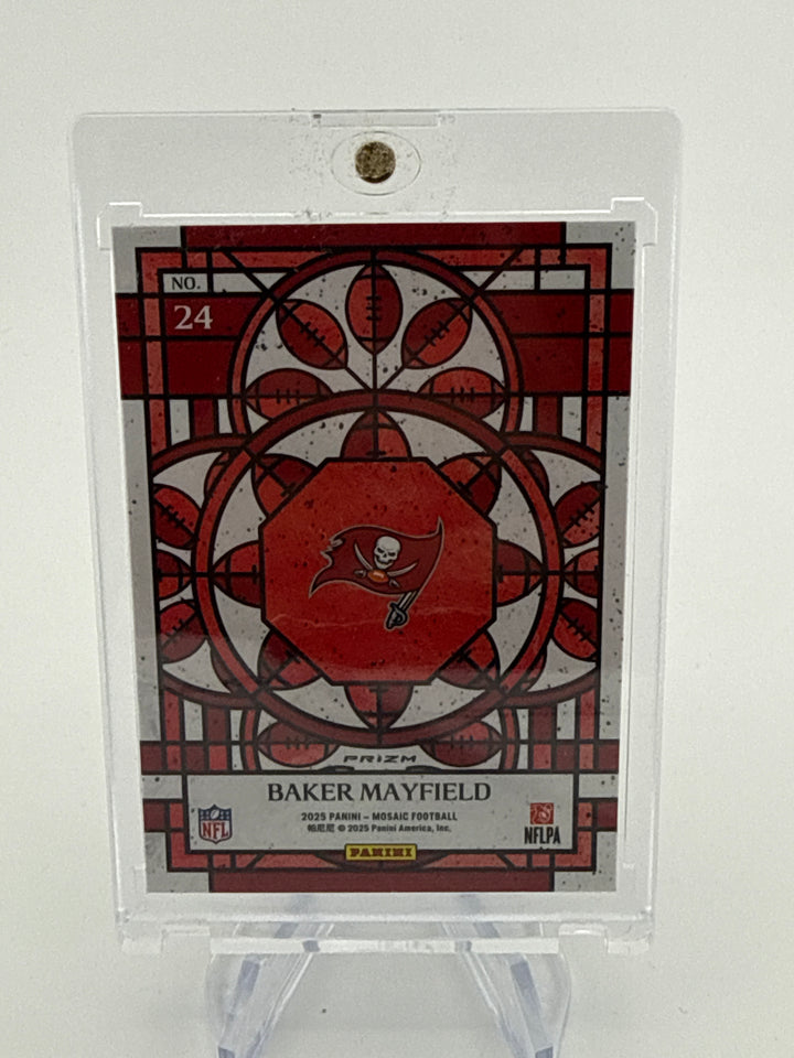 Baker Mayfield 2025 Panini Mosaic Stained Glass SSP Case Hit