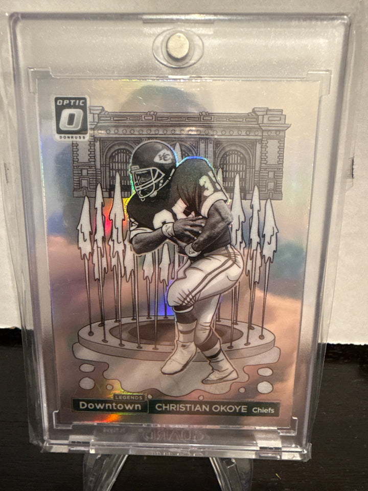 Christian Okoye 2024 Panini Donruss Optic Downtown SSP Case Hit