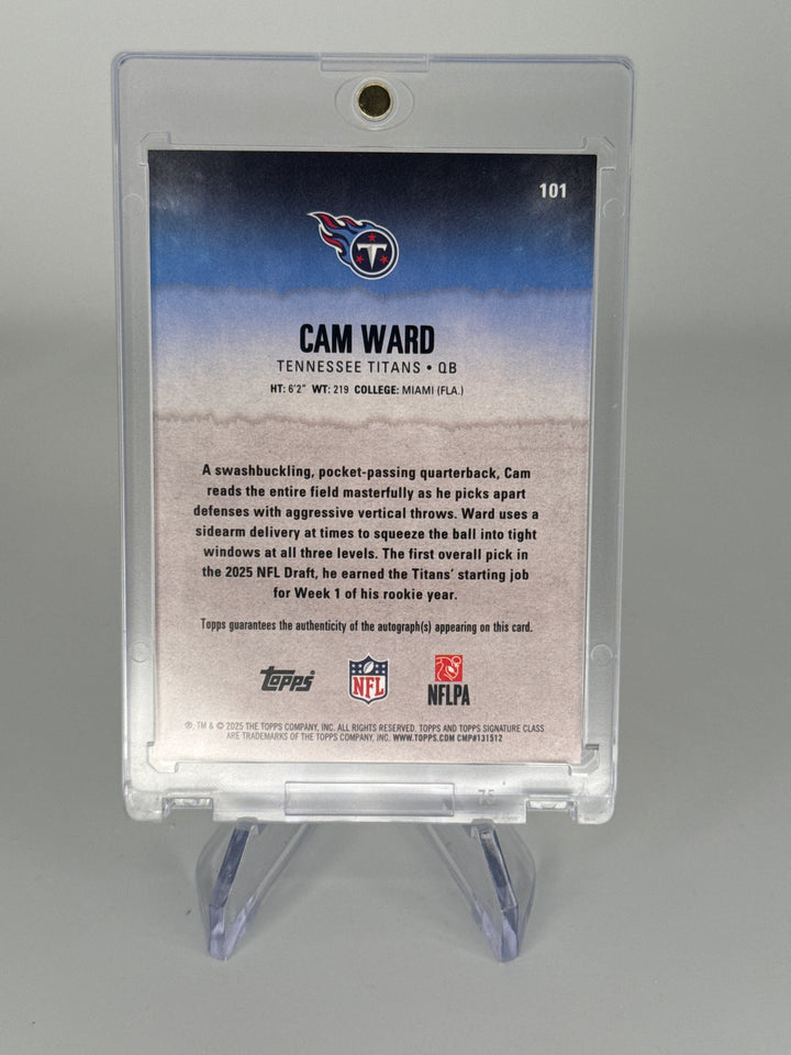 Cam Ward 2025 Topps Signature Class Class Rookie Auto