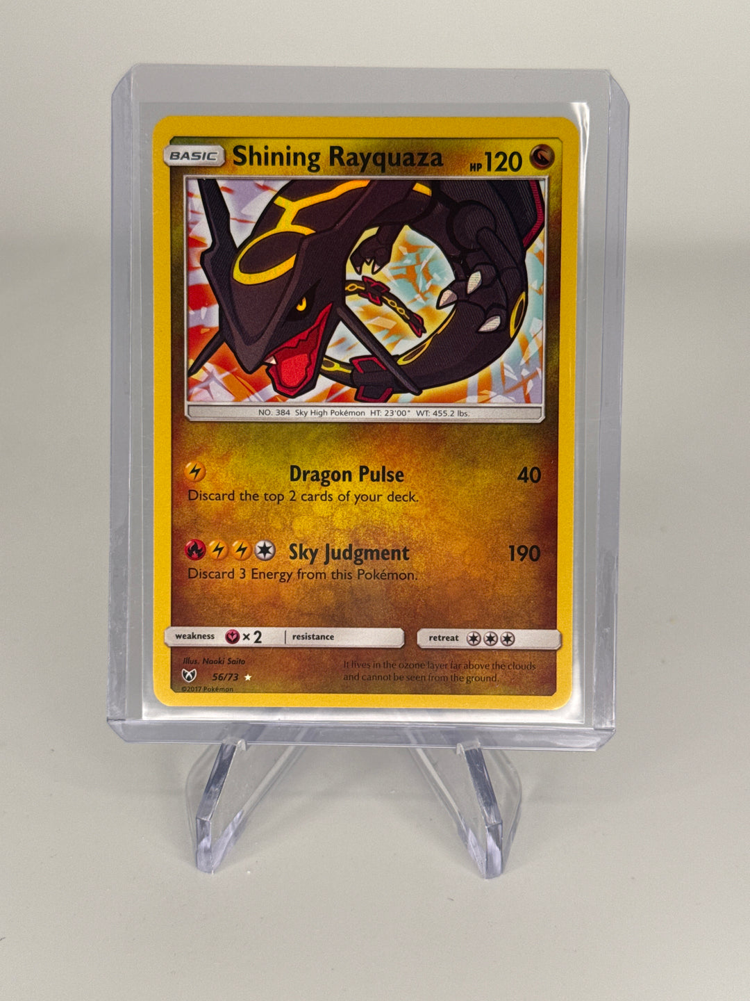 Pokemon TCG 2017 Shining Rayquaza Sun & Moon Shining Legends, 56/73